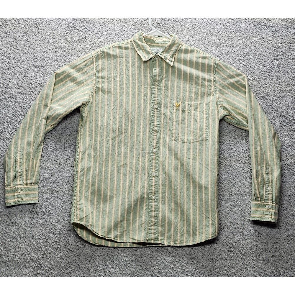 US Expedition Men's Small Striped Long Sleeve Button Down Shirt